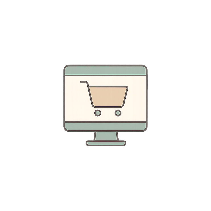 Icône site e-commerce